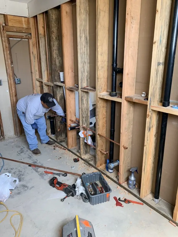 Commercial rough-in plumbing for Water Heater Replacement in County Line